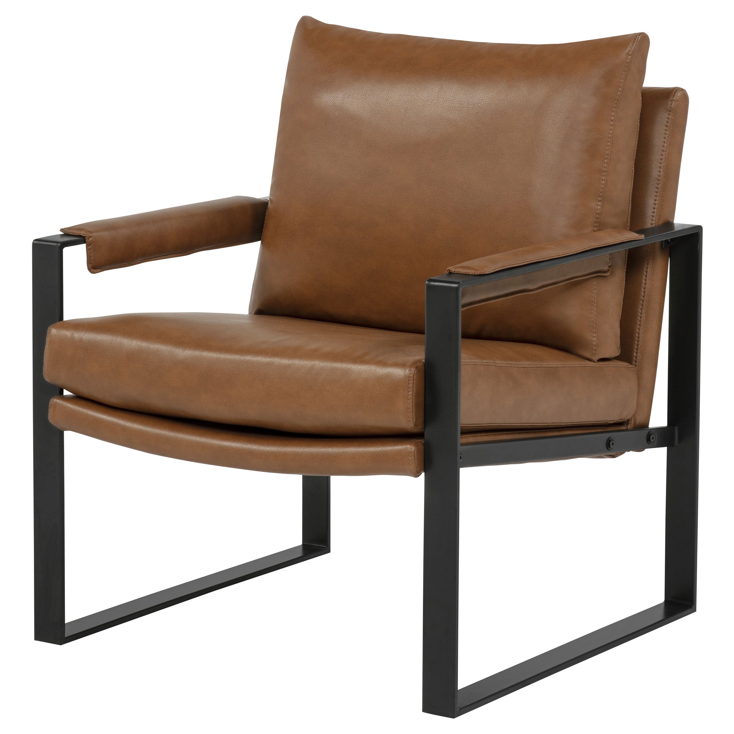 Rosalind Upholstered Track Arm Accent Chair Brown-