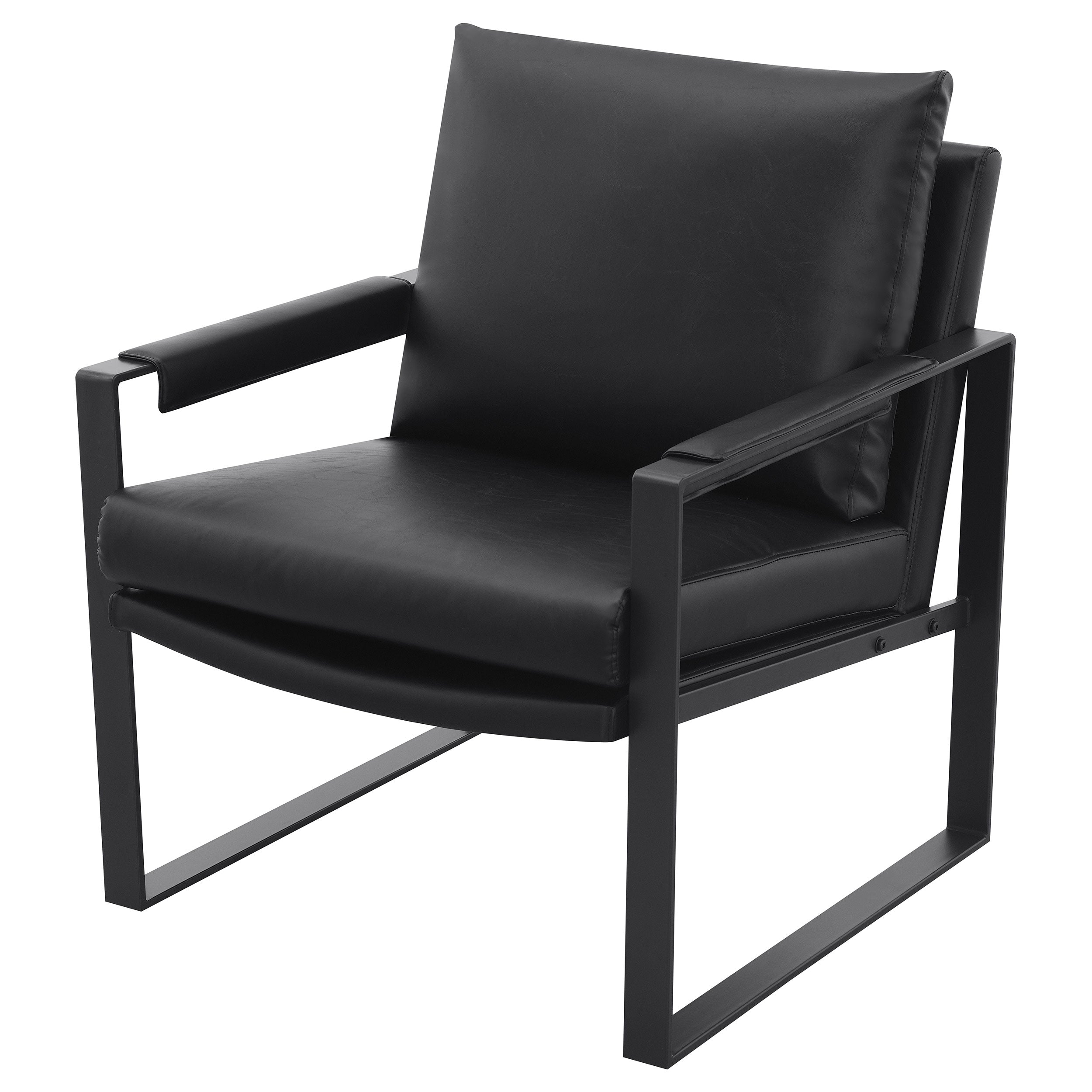Rosalind Upholstered Track Arm Accent Chair Black-