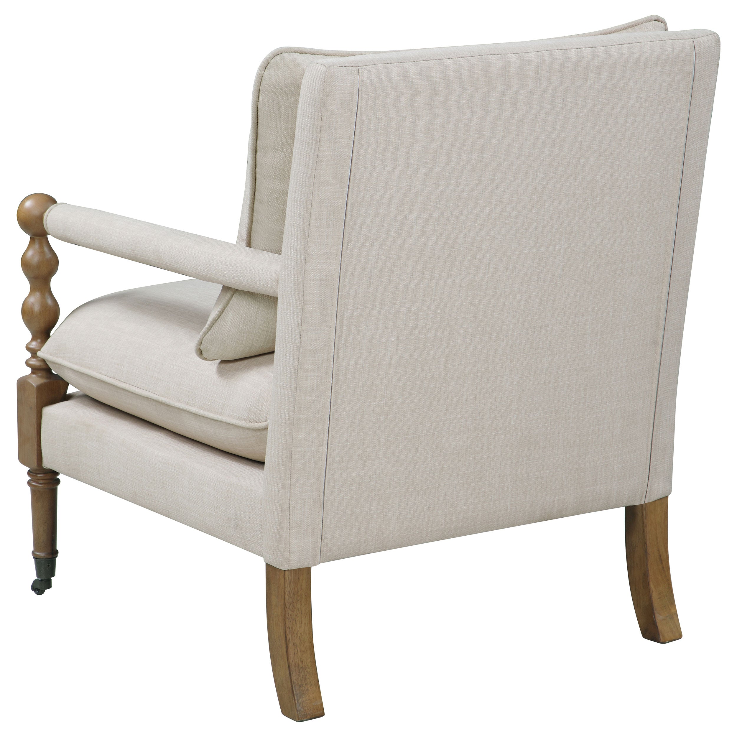 Dempsy Upholstered Accent Chair with Casters Beige-CoasterElevations
