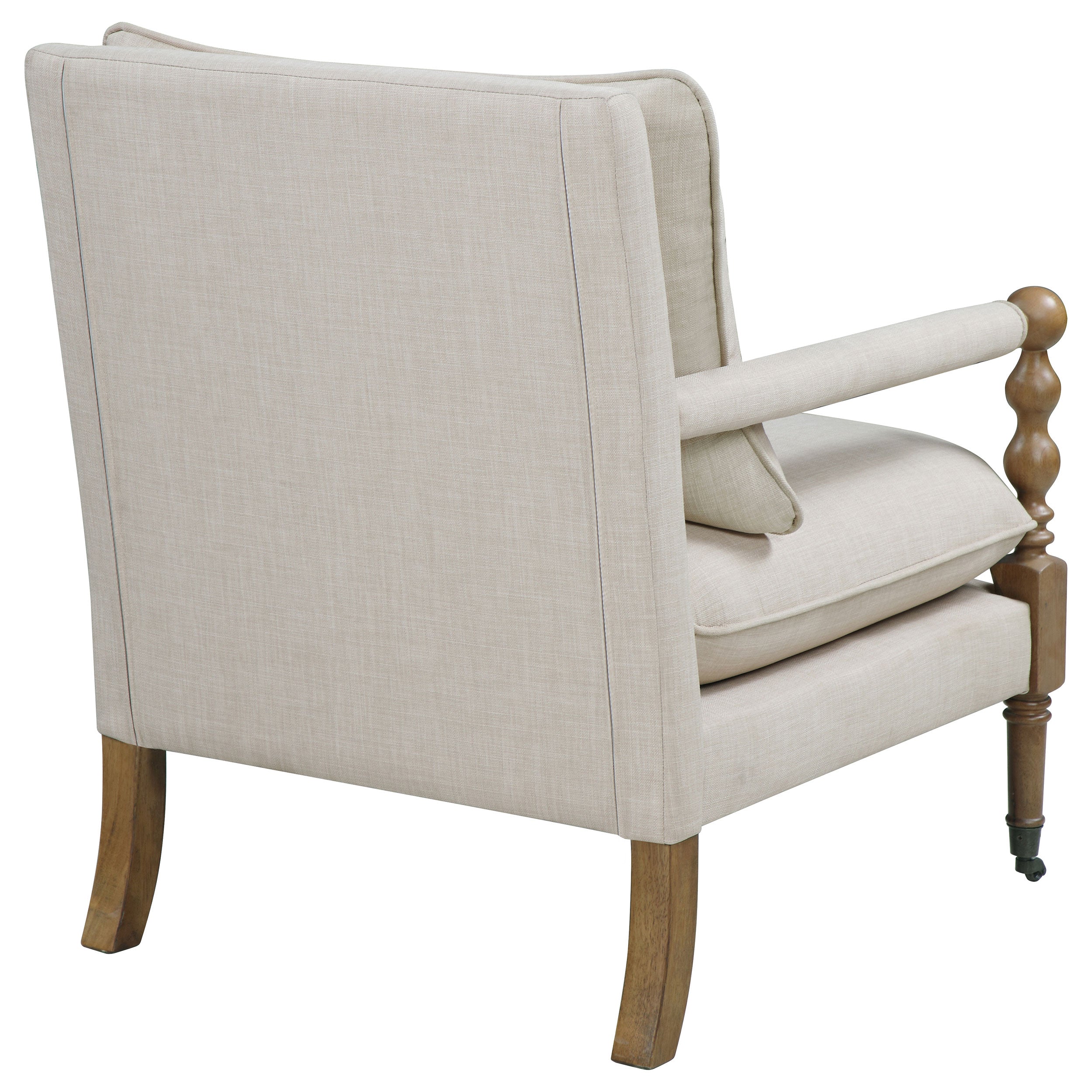 Dempsy Upholstered Accent Chair with Casters Beige-CoasterElevations