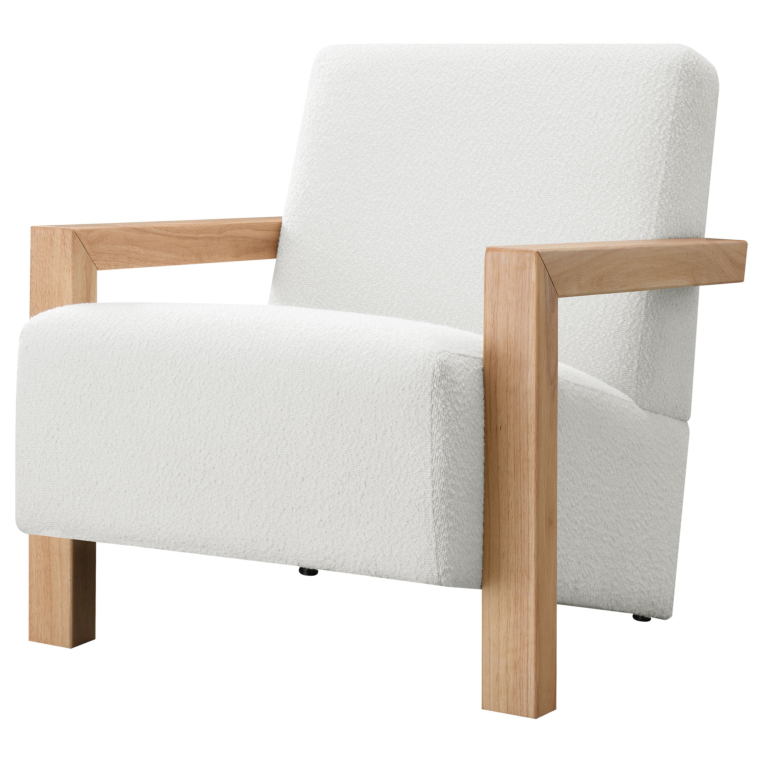 Fitzroy Boucle Upholstered Accent Arm Chair Ivory-