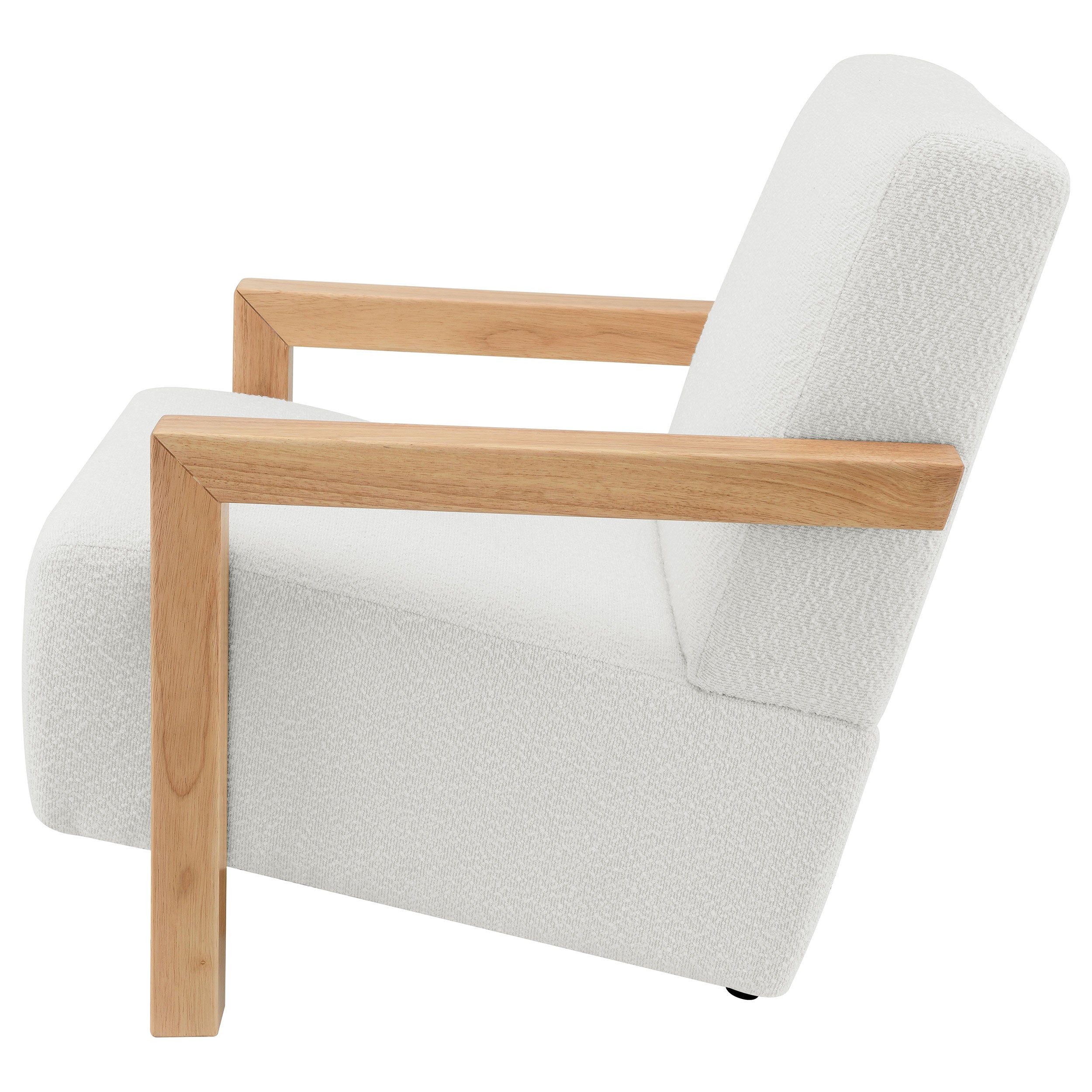 Fitzroy Boucle Upholstered Accent Arm Chair Ivory-