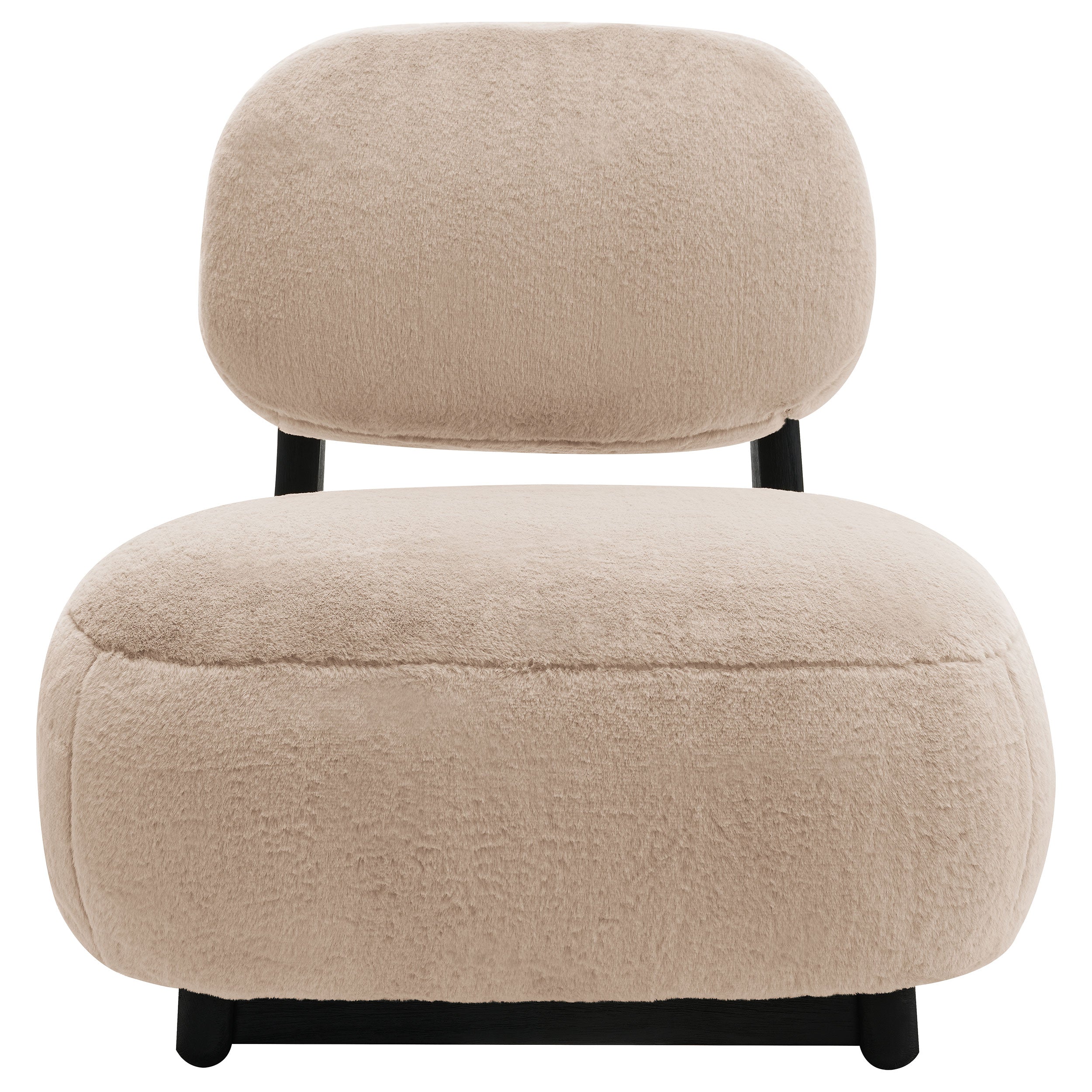 Duffie Upholstered Armless Accent Chair Camel-