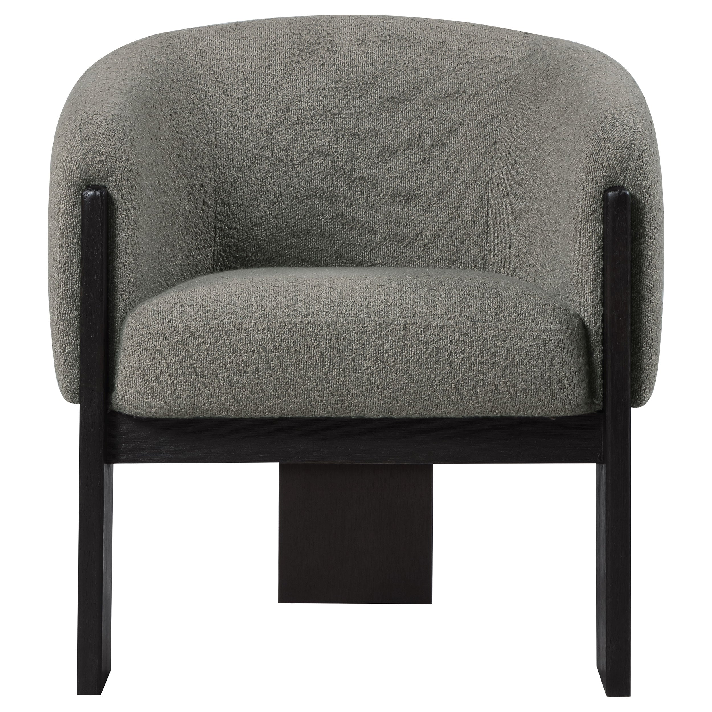 Valdez Boucle Upholstered Barrel Back Accent Chair Brown-