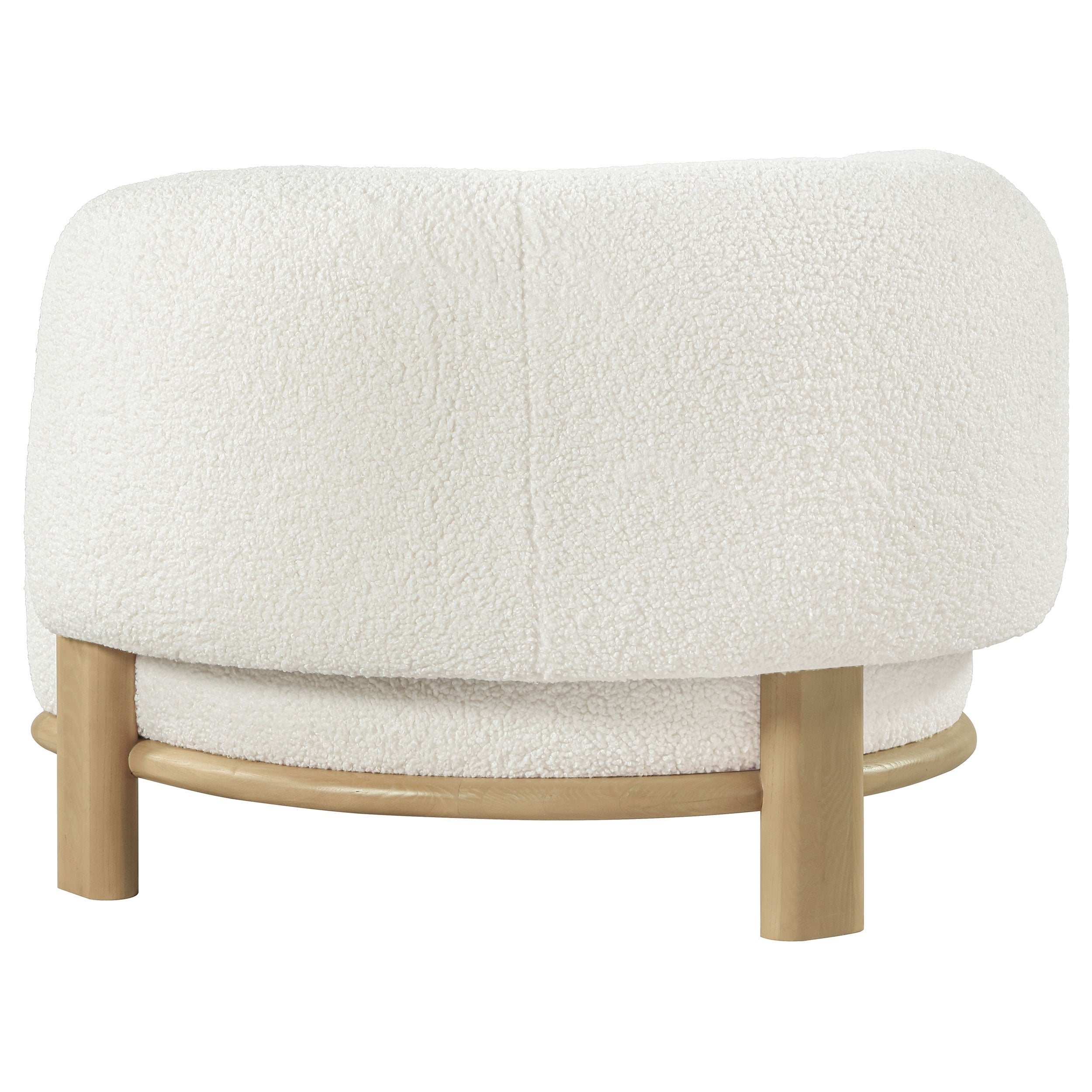 Lawler Upholstered Barrel Back Accent Chair Ivory and Natural-
