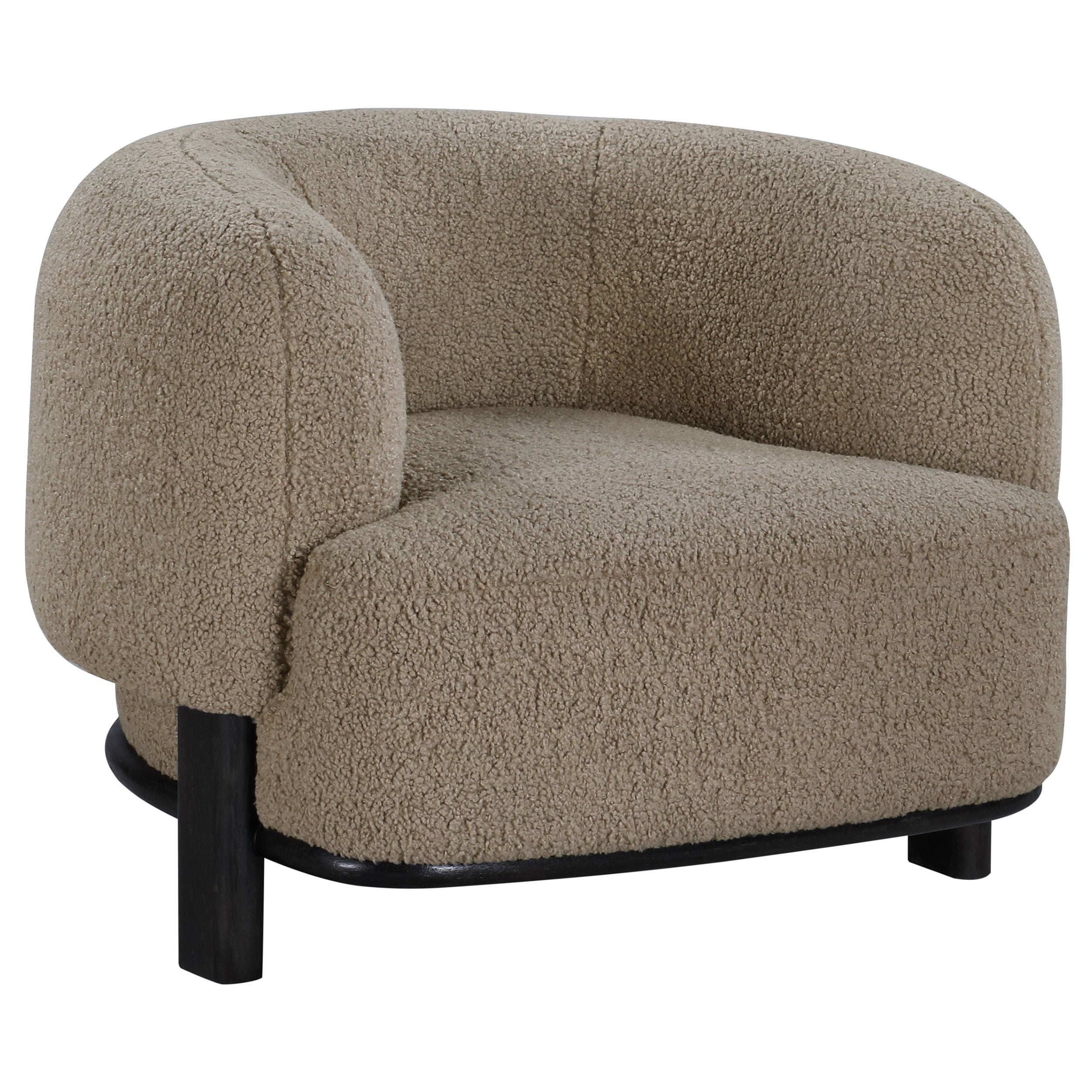 Lawler Upholstered Barrel Back Accent Chair Brown and Black-