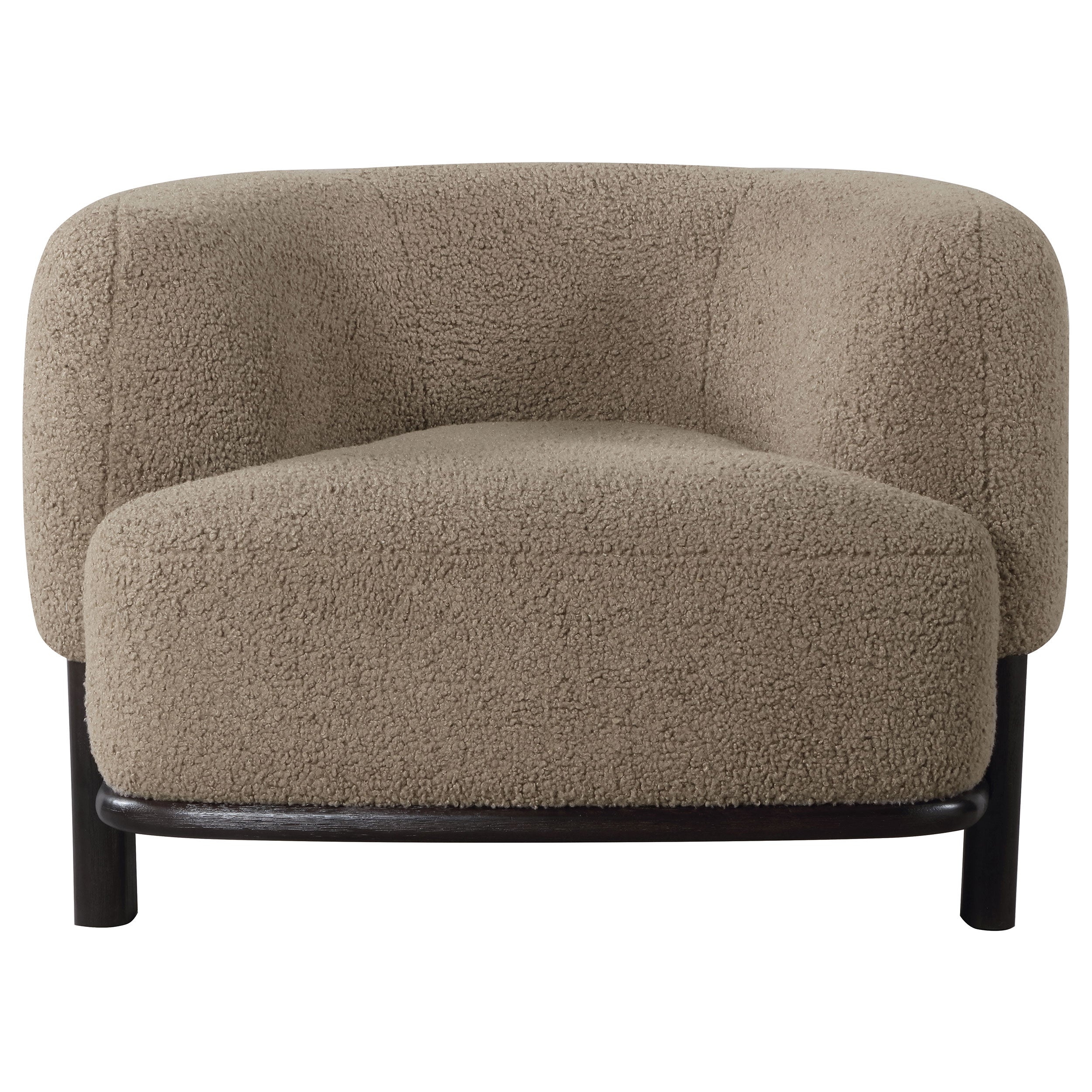 Lawler Upholstered Barrel Back Accent Chair Brown and Black-