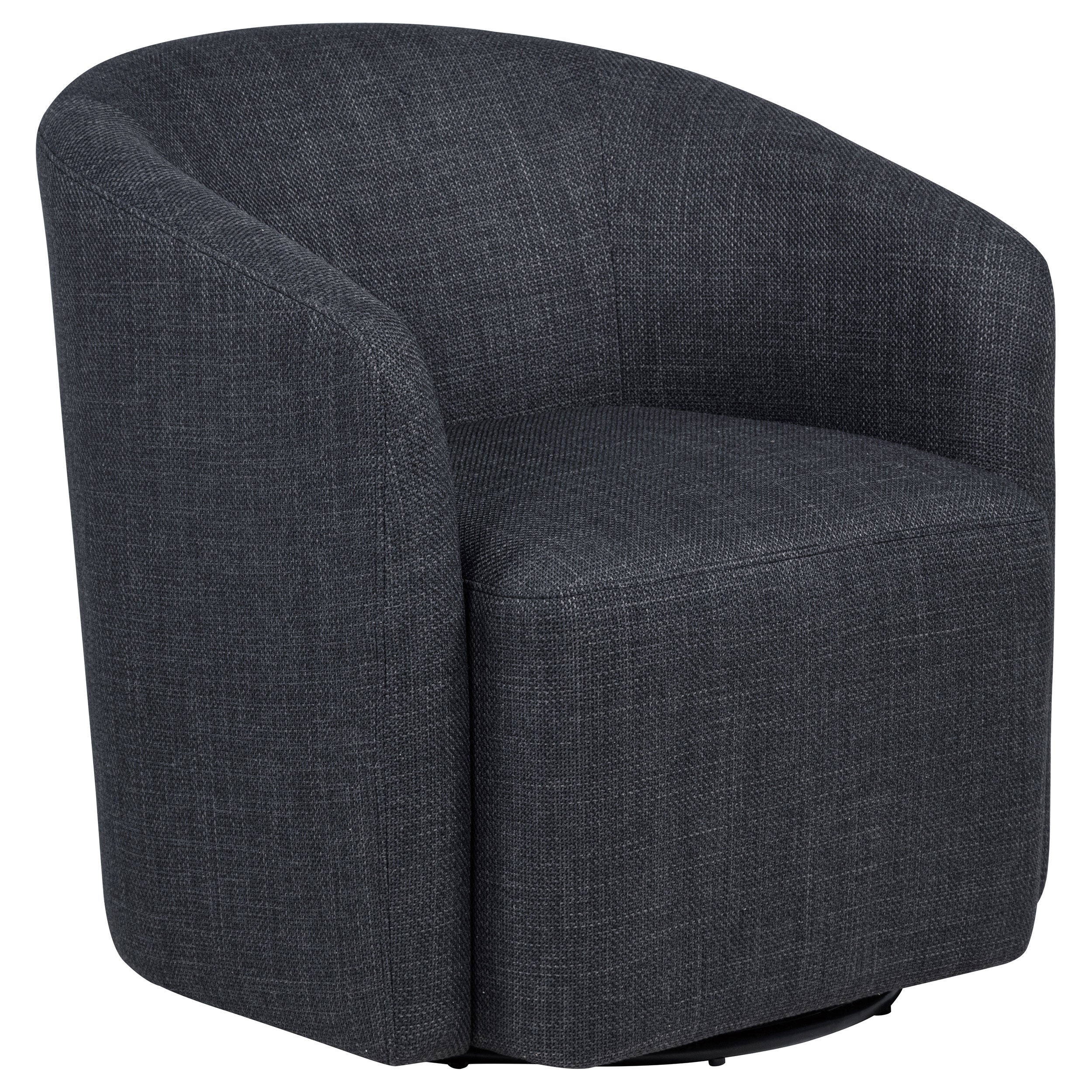 Mossbrook Fabric Upholstered Swivel Accent Chair Anthracite-