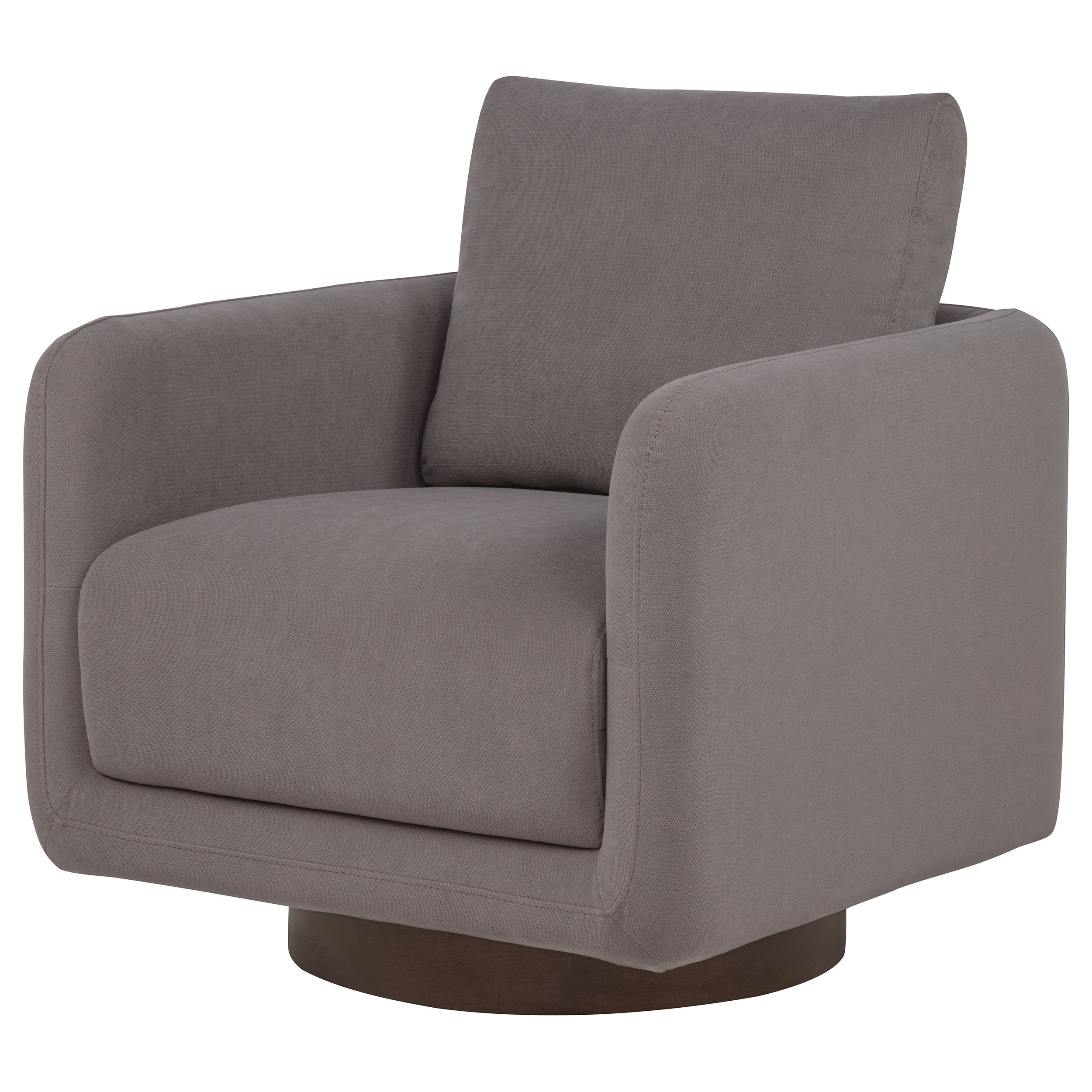 Iris Fabric Upholstered Swivel Accent Chair Stone-