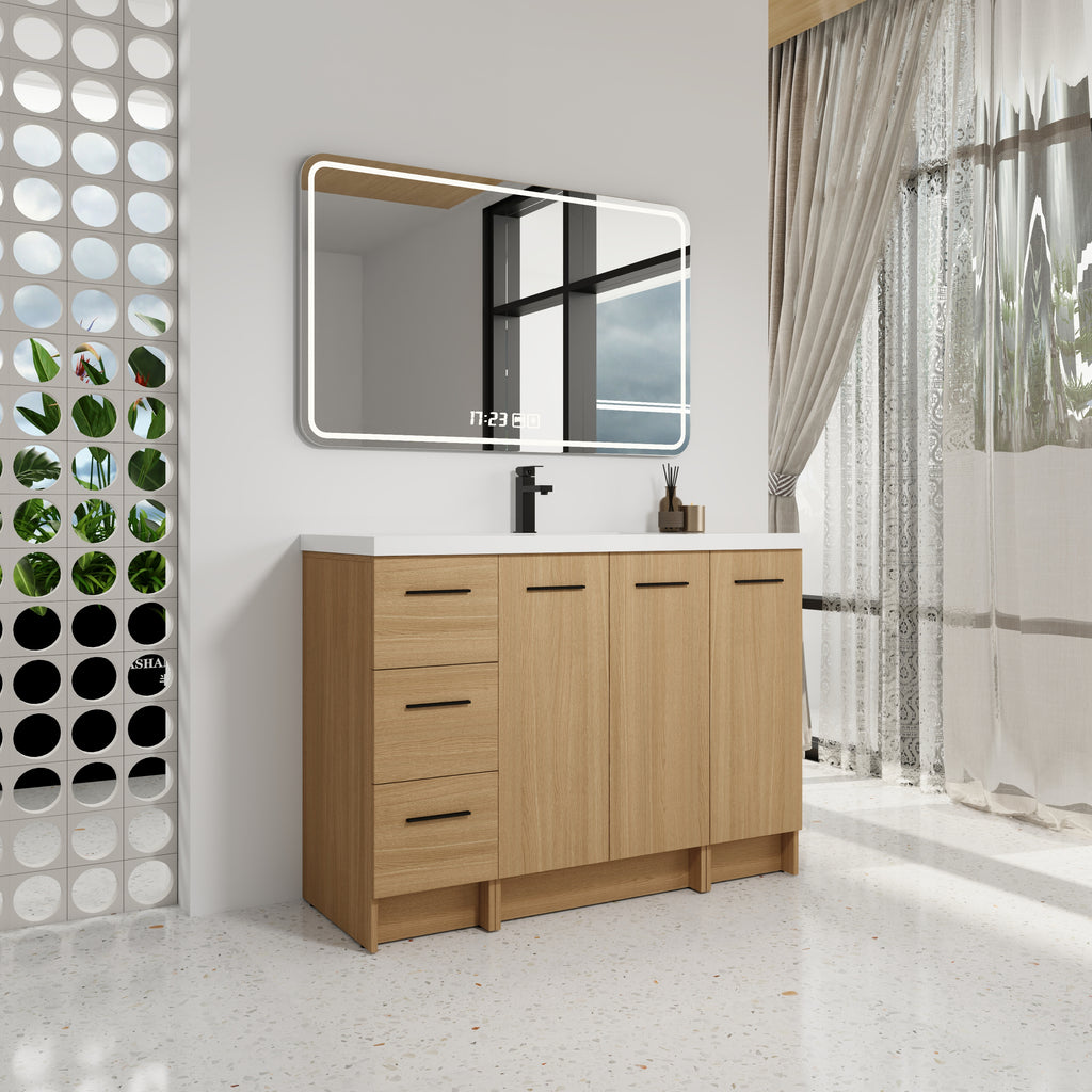 48" Modular Freestanding Bathroom Vanity with Resin Sink Top