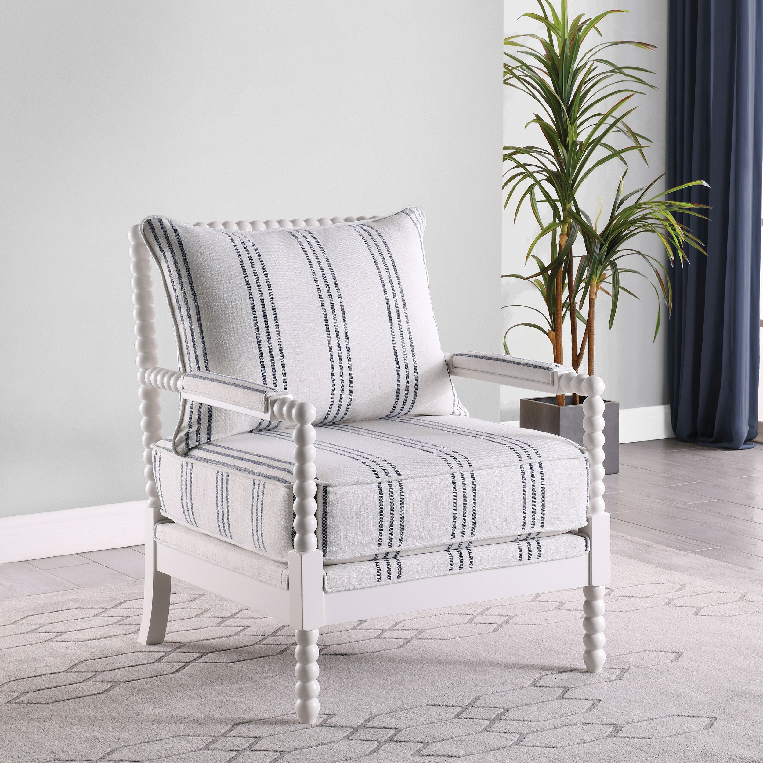 Blanchett Upholstered Bobbin Accent Chair White-CoasterElevations