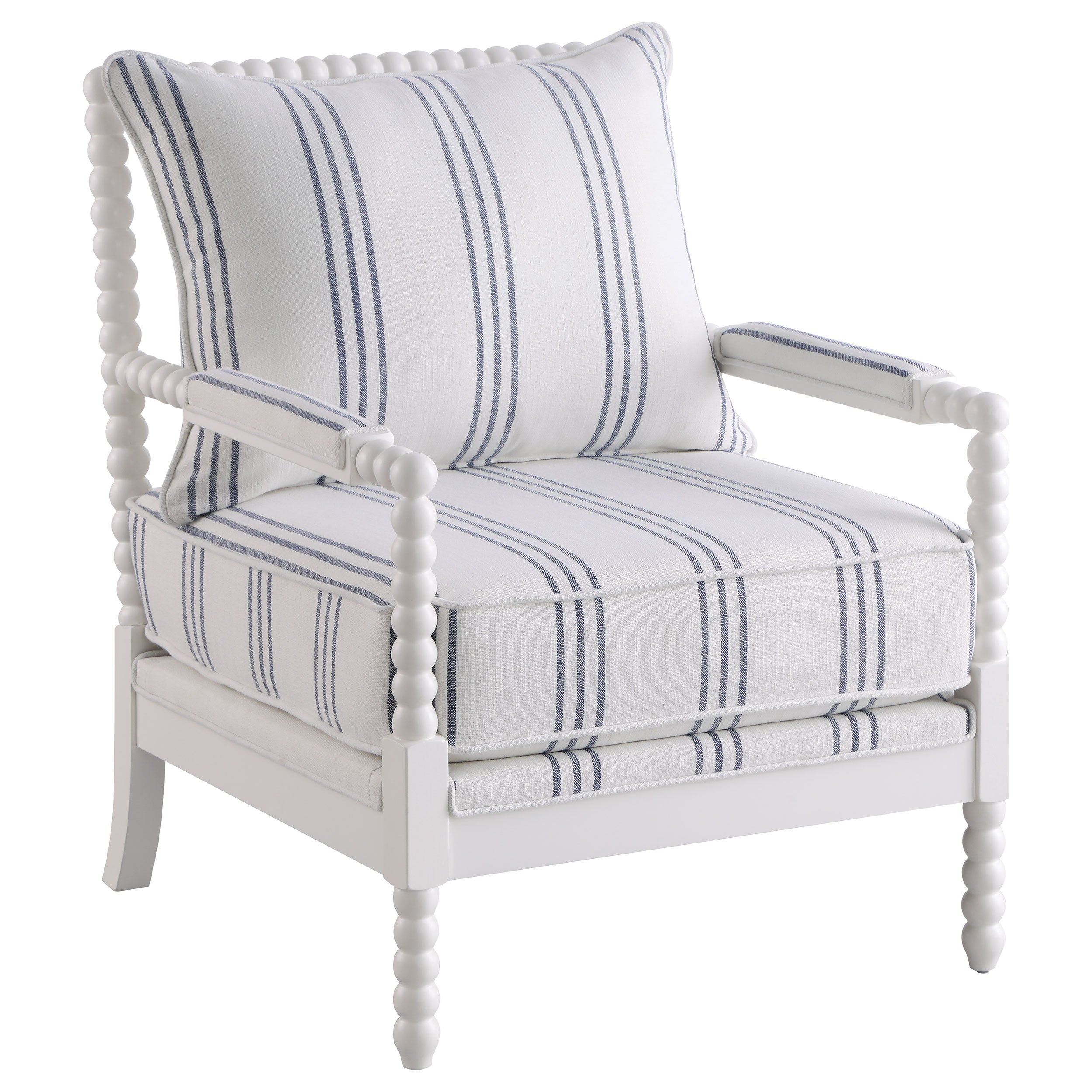 Blanchett Upholstered Bobbin Accent Chair White-CoasterElevations