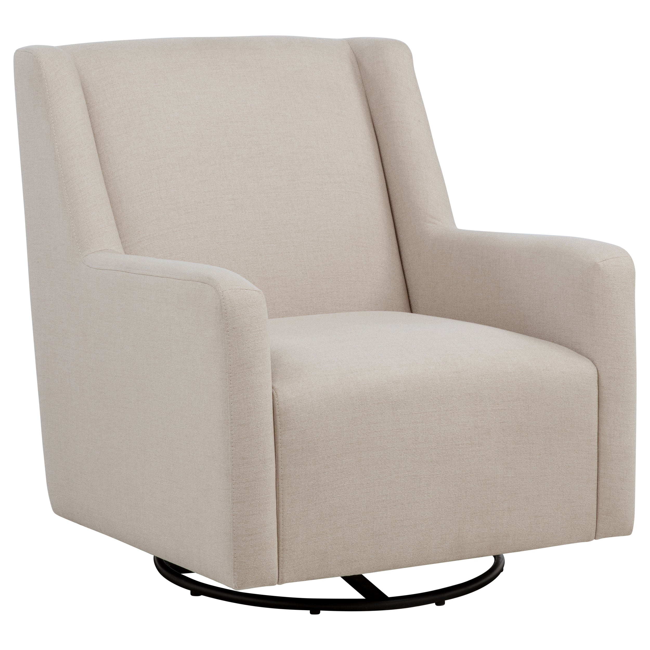 Sorrel Fabric Upholstered Swivel Glider Arm Chair Latte-