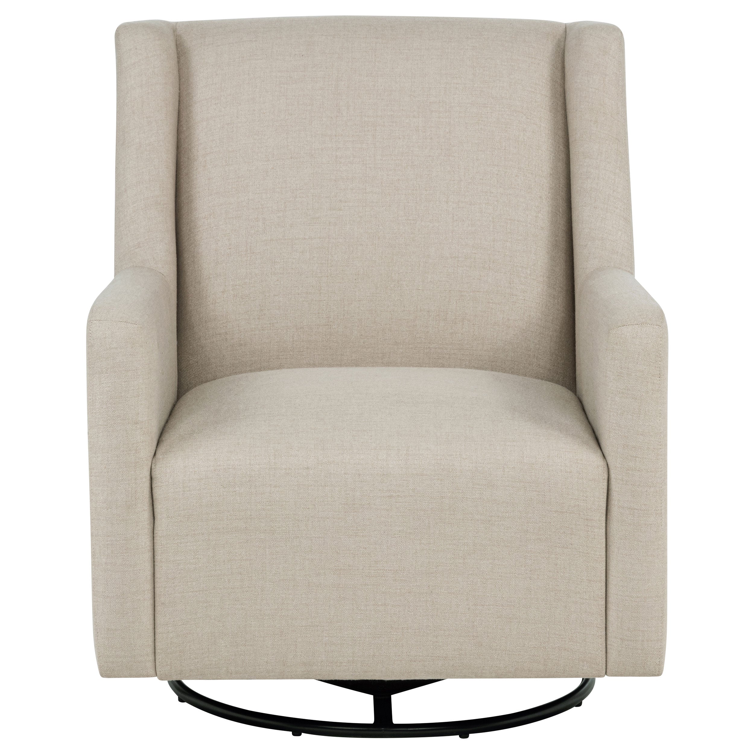 Sorrel Fabric Upholstered Swivel Glider Arm Chair Latte-
