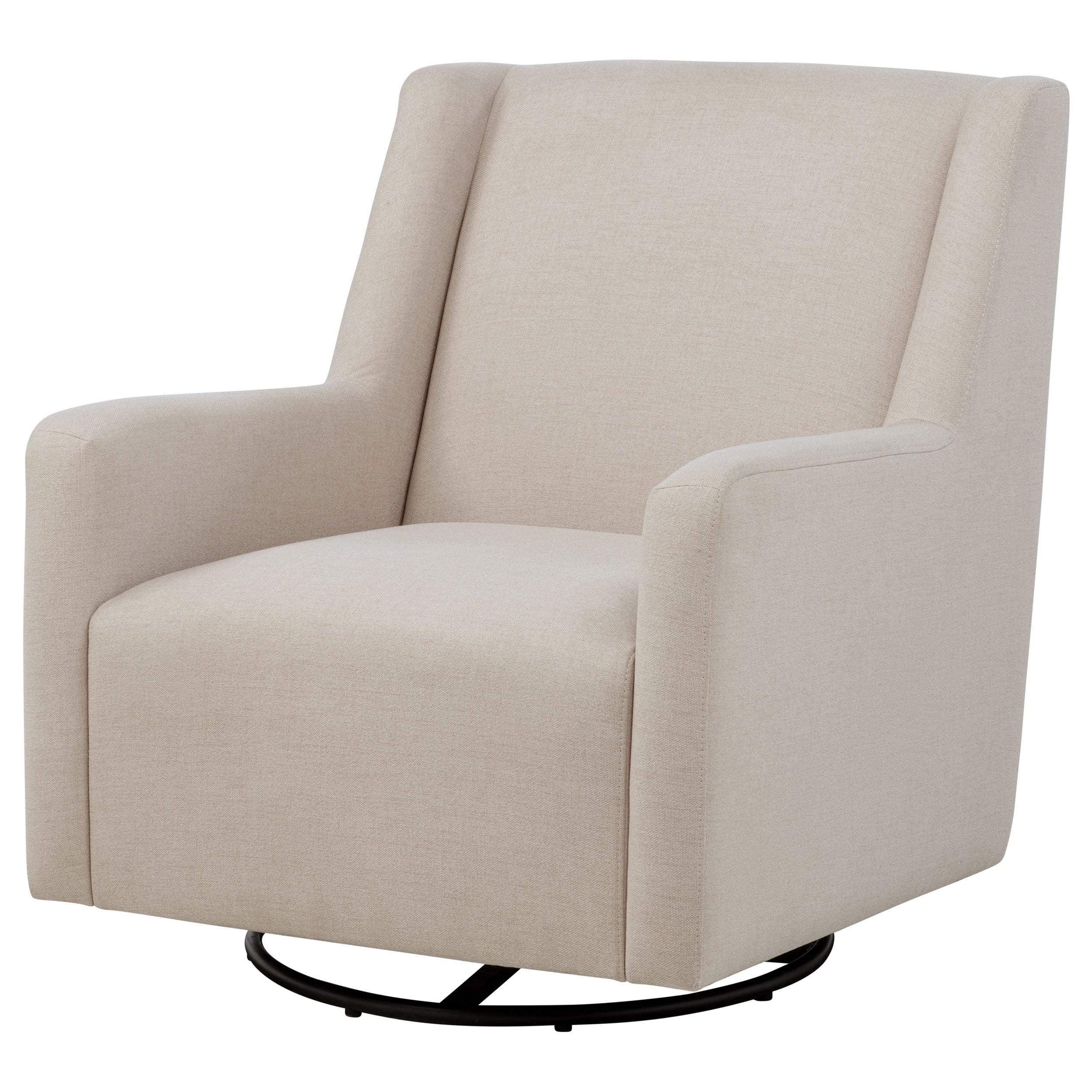 Sorrel Fabric Upholstered Swivel Glider Arm Chair Latte-