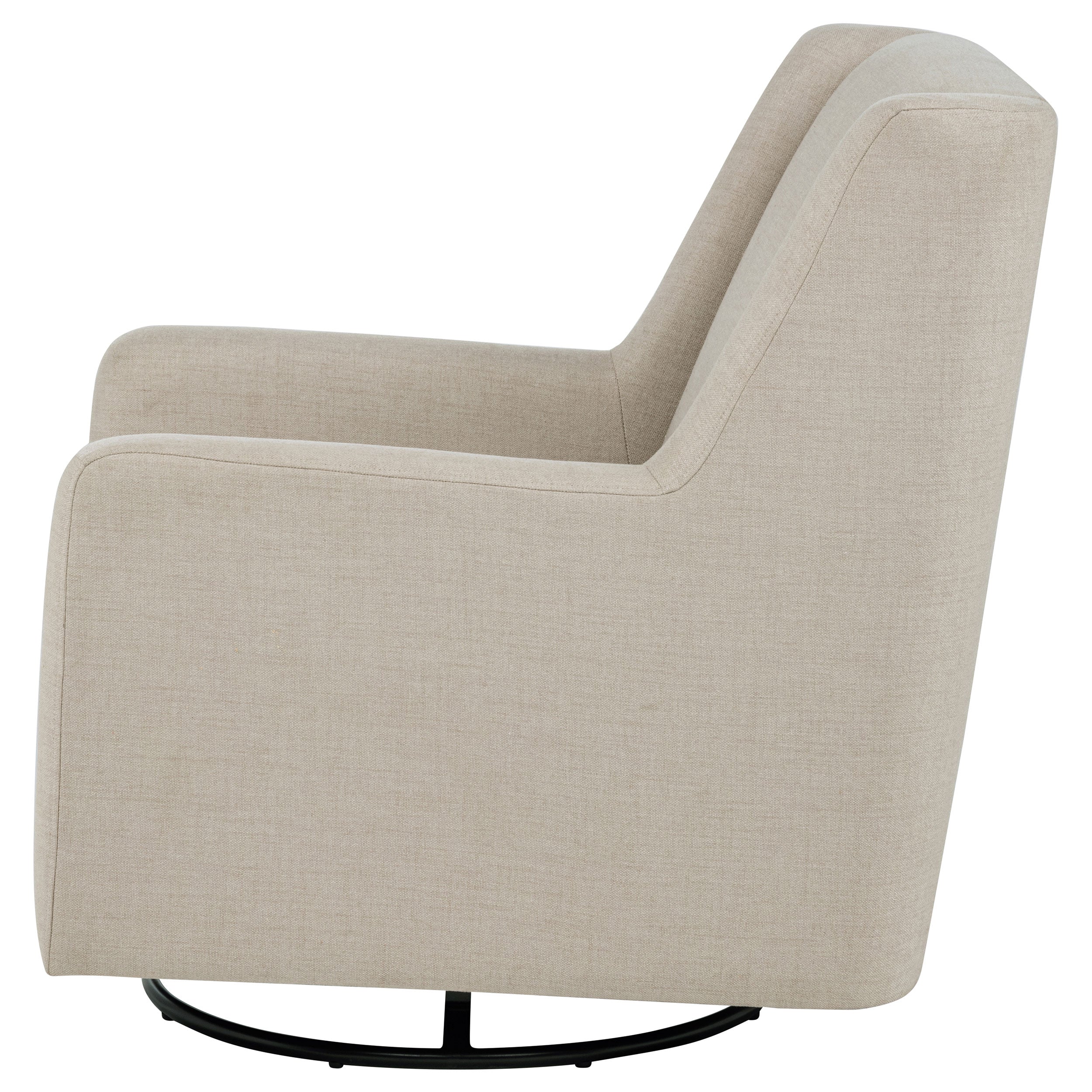 Sorrel Fabric Upholstered Swivel Glider Arm Chair Latte-