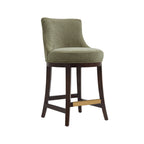 Lucia Wood Chenille Counter Stool in Leaf