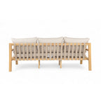 Outdoor Acacia Wood Woven Sofa With Cushions