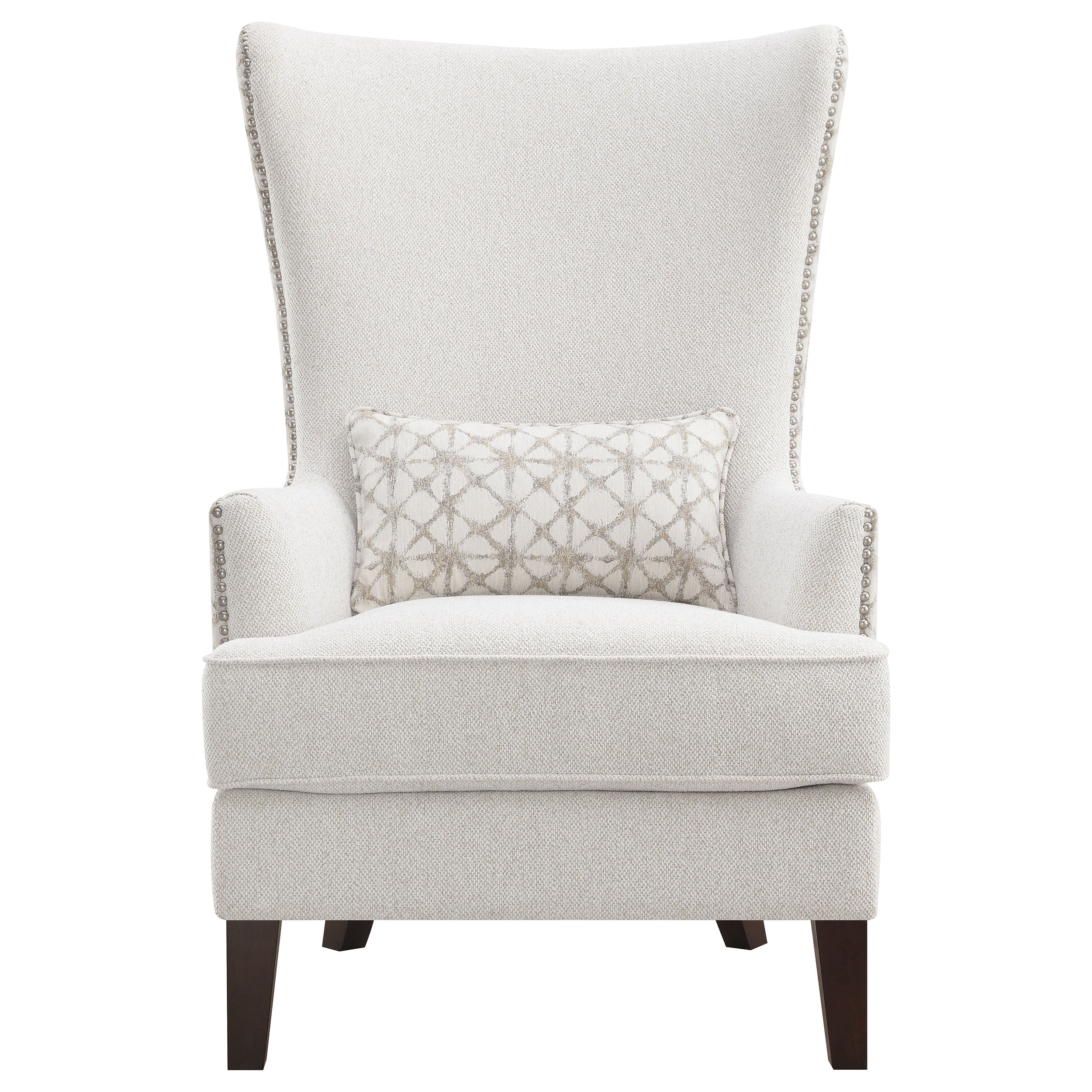 Pippin Upholstered High Wingback Accent Chair Latte-