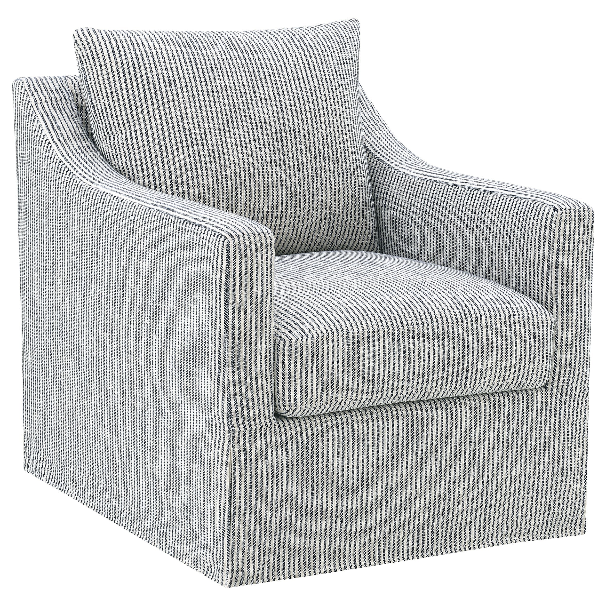 Winter Upholstered Sloped Arm Accent Swivel Chair Grey-