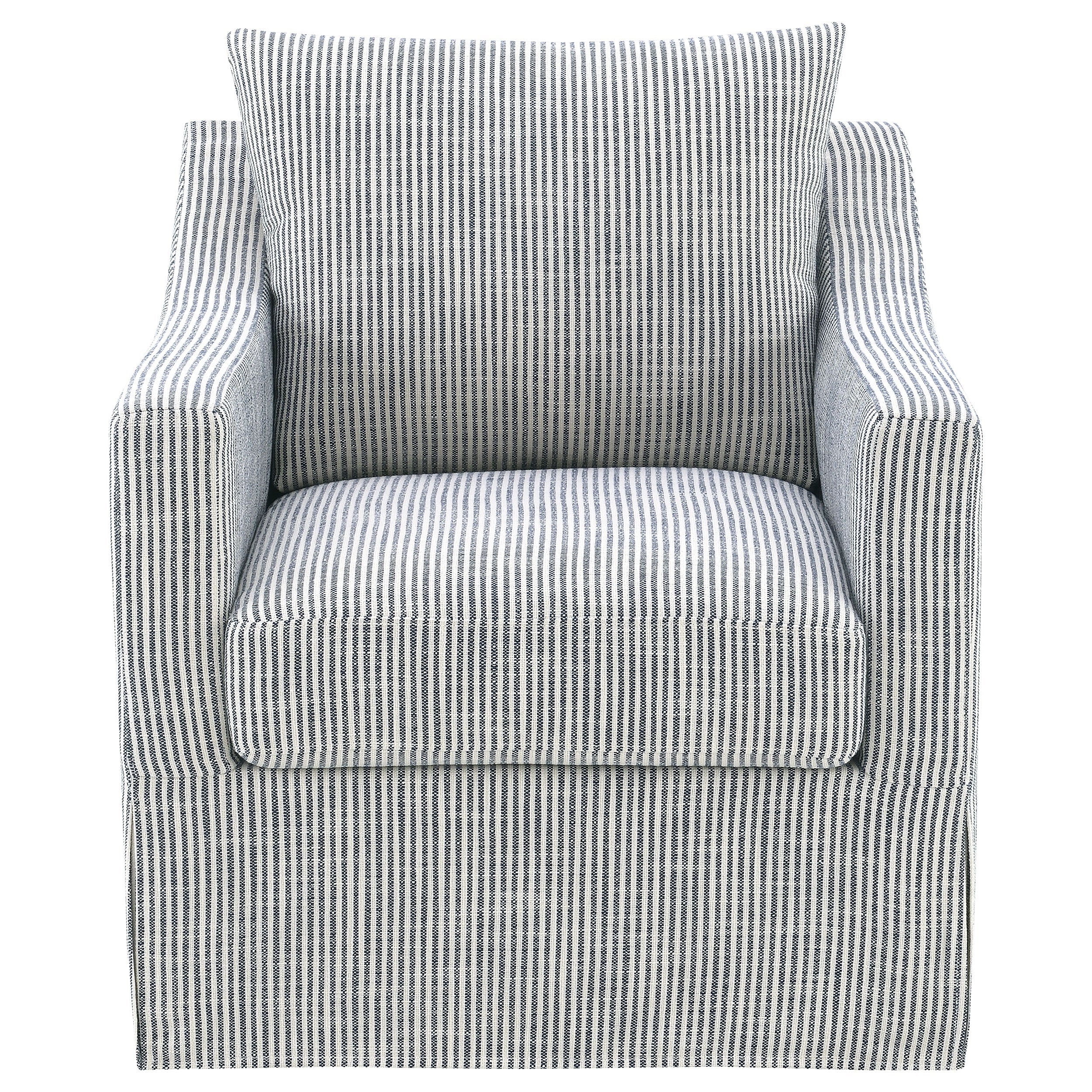 Winter Upholstered Sloped Arm Accent Swivel Chair Grey-