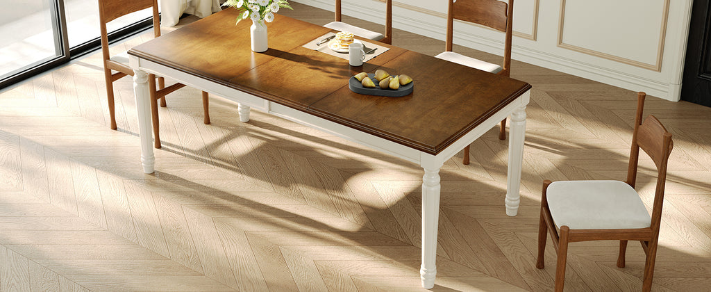 TREXM Traditional Rectangular Dining Table