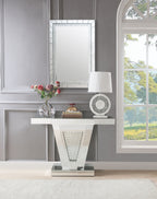 Nysa Mirrored & Faux Crystals Accent Mirror