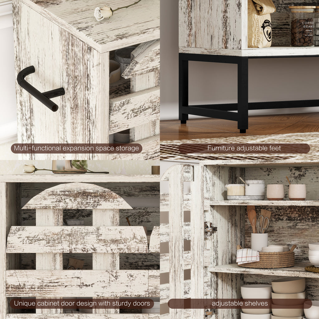 44.3" Farmhouse Sideboard Cabinet with Storage
