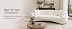 93.31" Minimalist Curved Sofa, 3 Seater