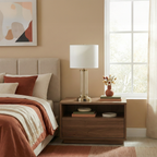 Luna Brushed Nickel Table Lamp with On/Off Switch