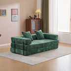 Convertible Floor Couch Sofa Bed - Dark Green
