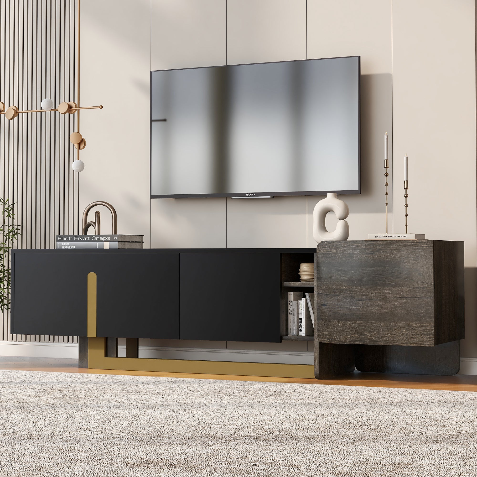 Vibe Haus 66.7'' Light Luxury TV Stand