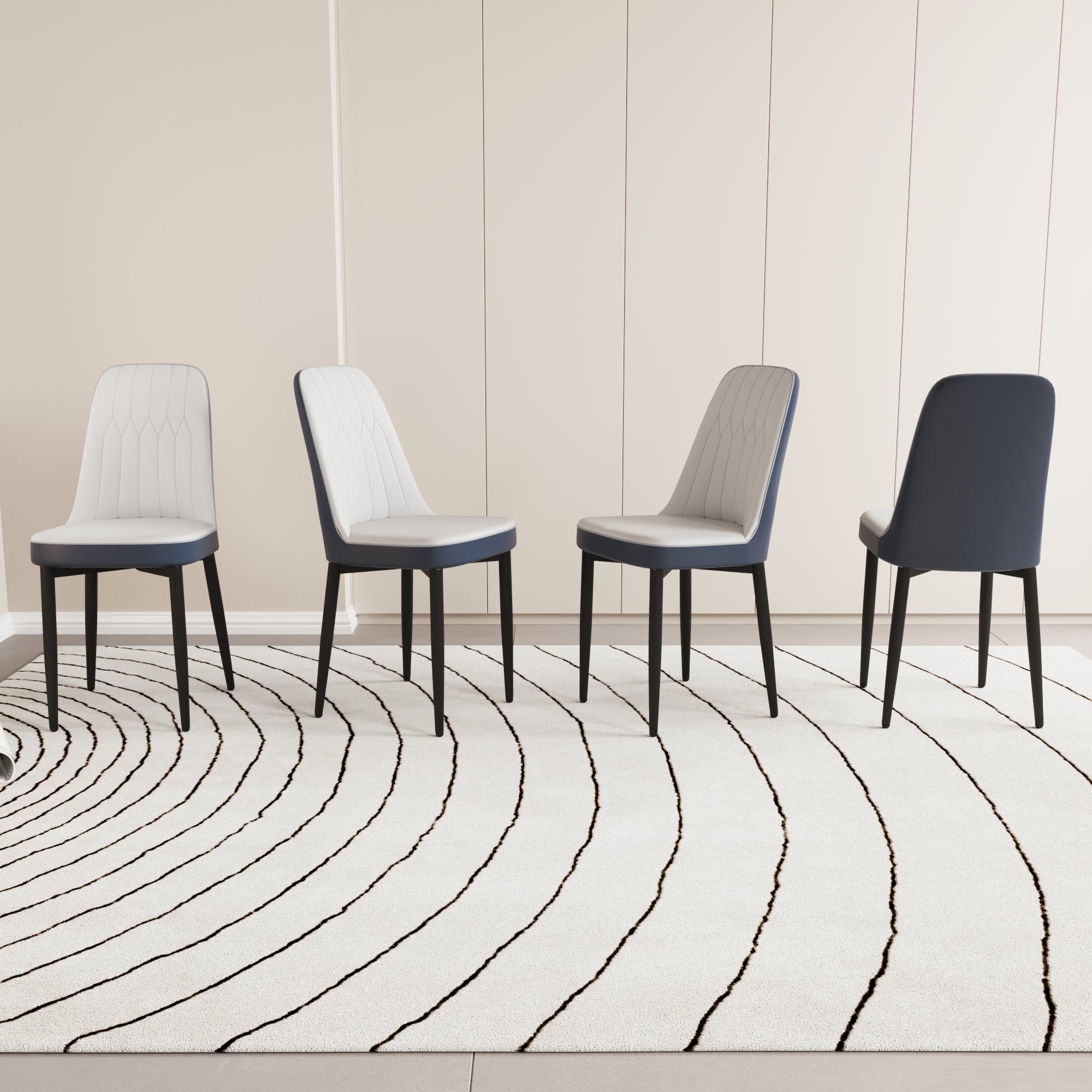 Set of 4 Modern Dining Chairs