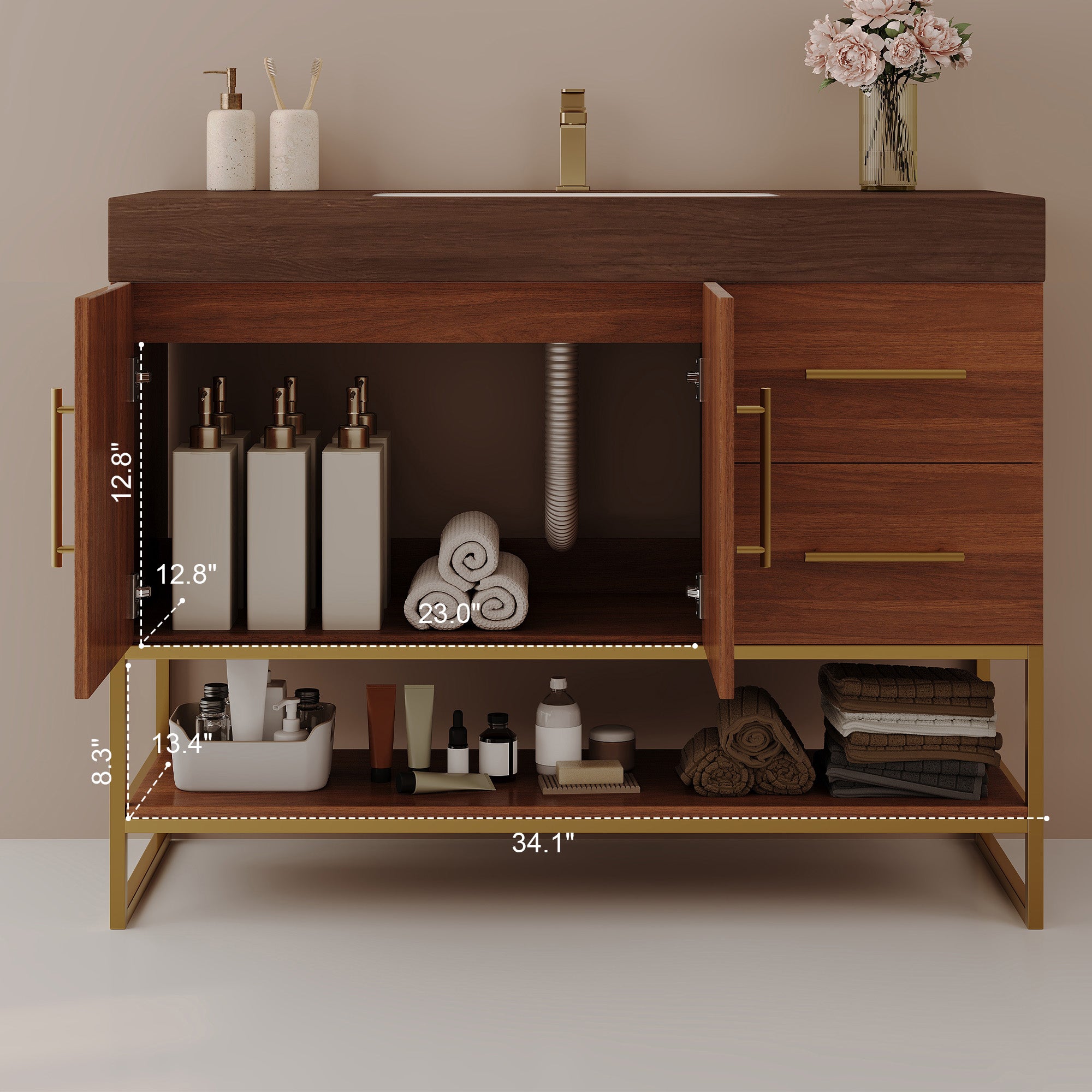 36" Modern Free-Standing Bathroom Vanity