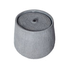 12.99"H Gray Bowl-Shaped Outdoor Fountain with LED Light