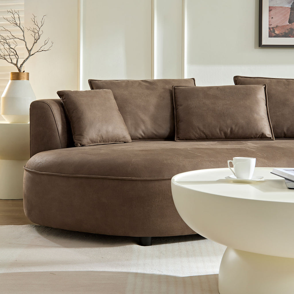 128.74 Inch Modern Sectional Curved Sofa