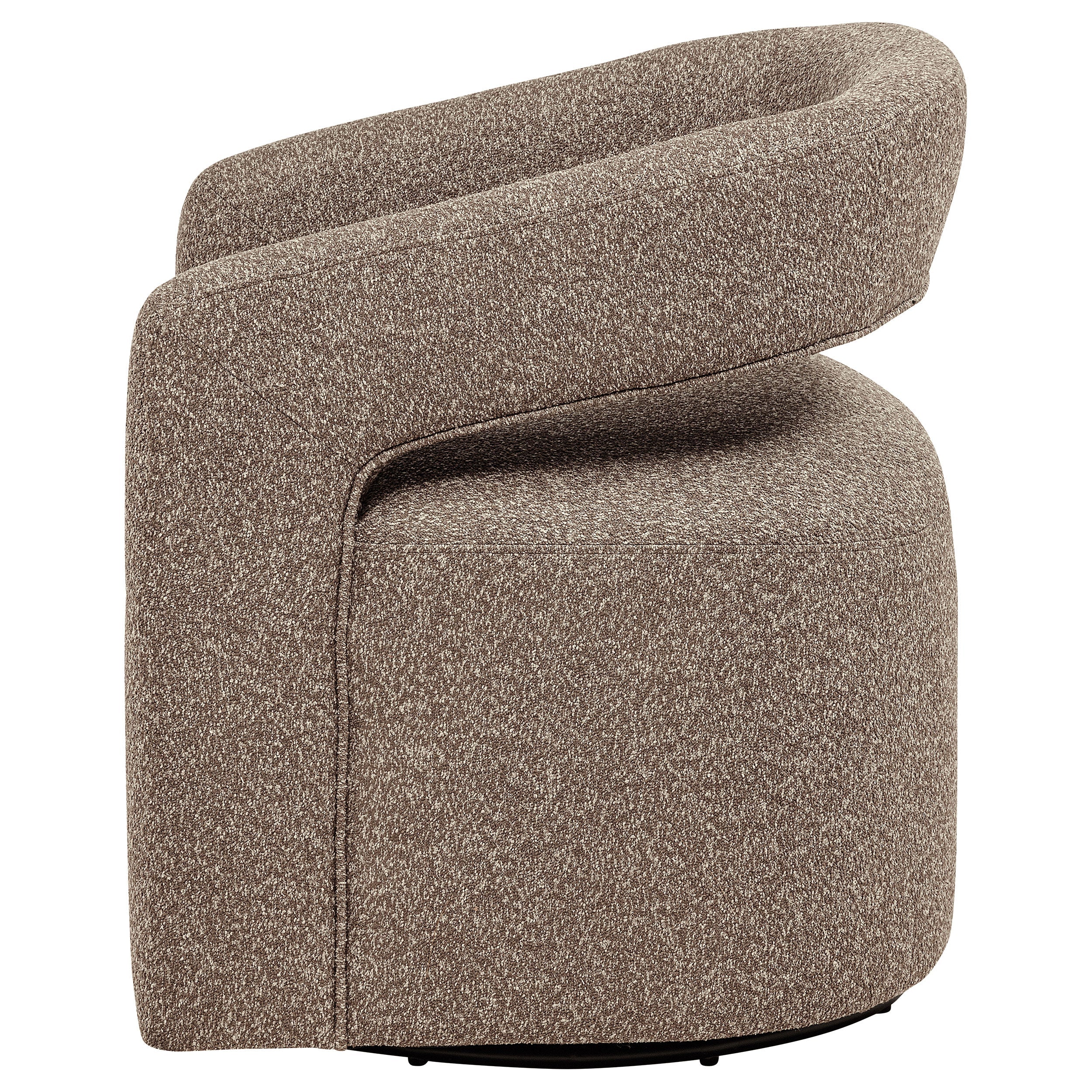 Westhill Boucle Upholstered Swivel Accent Chair Rocky Road-