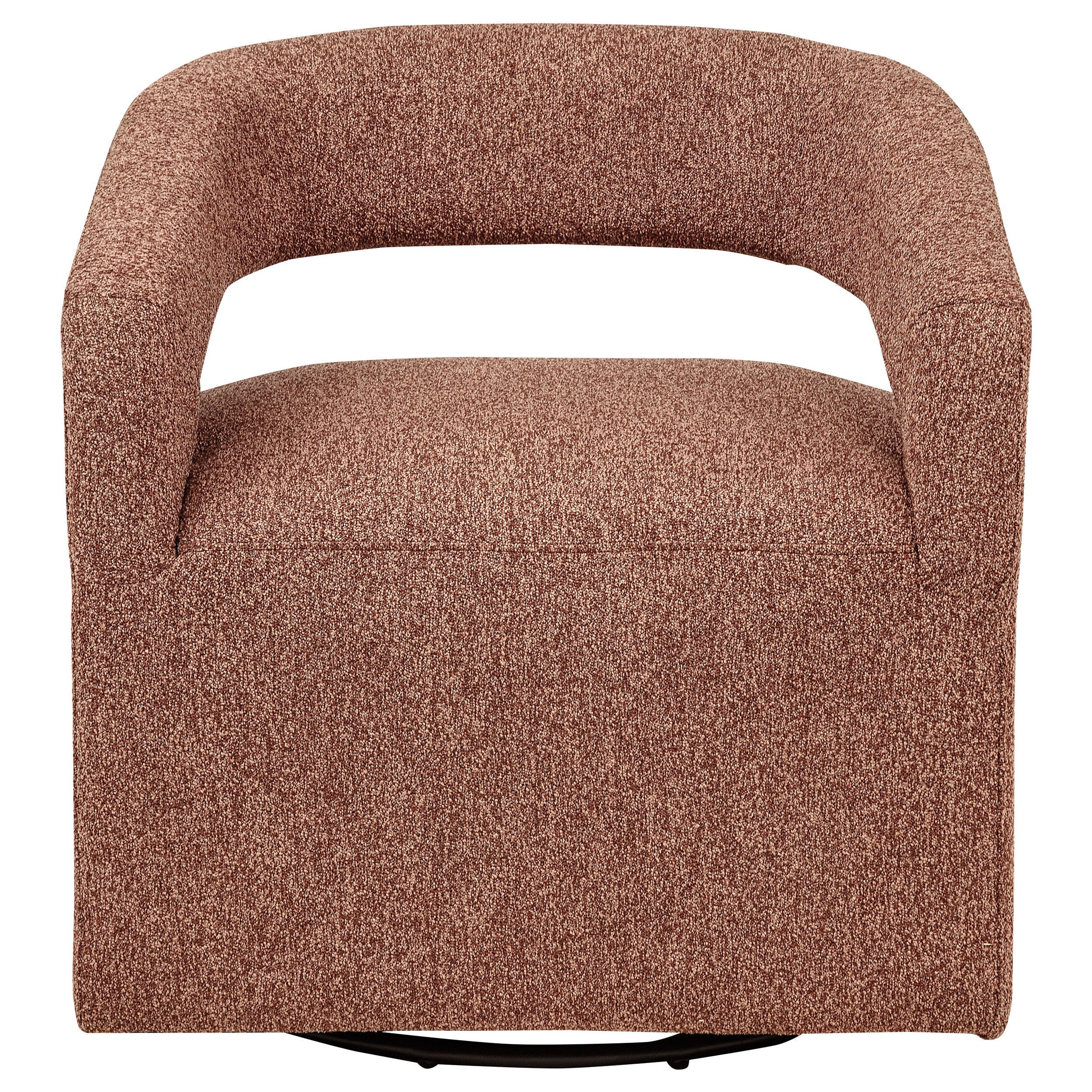 Westhill Boucle Upholstered Swivel Accent Chair Berry-