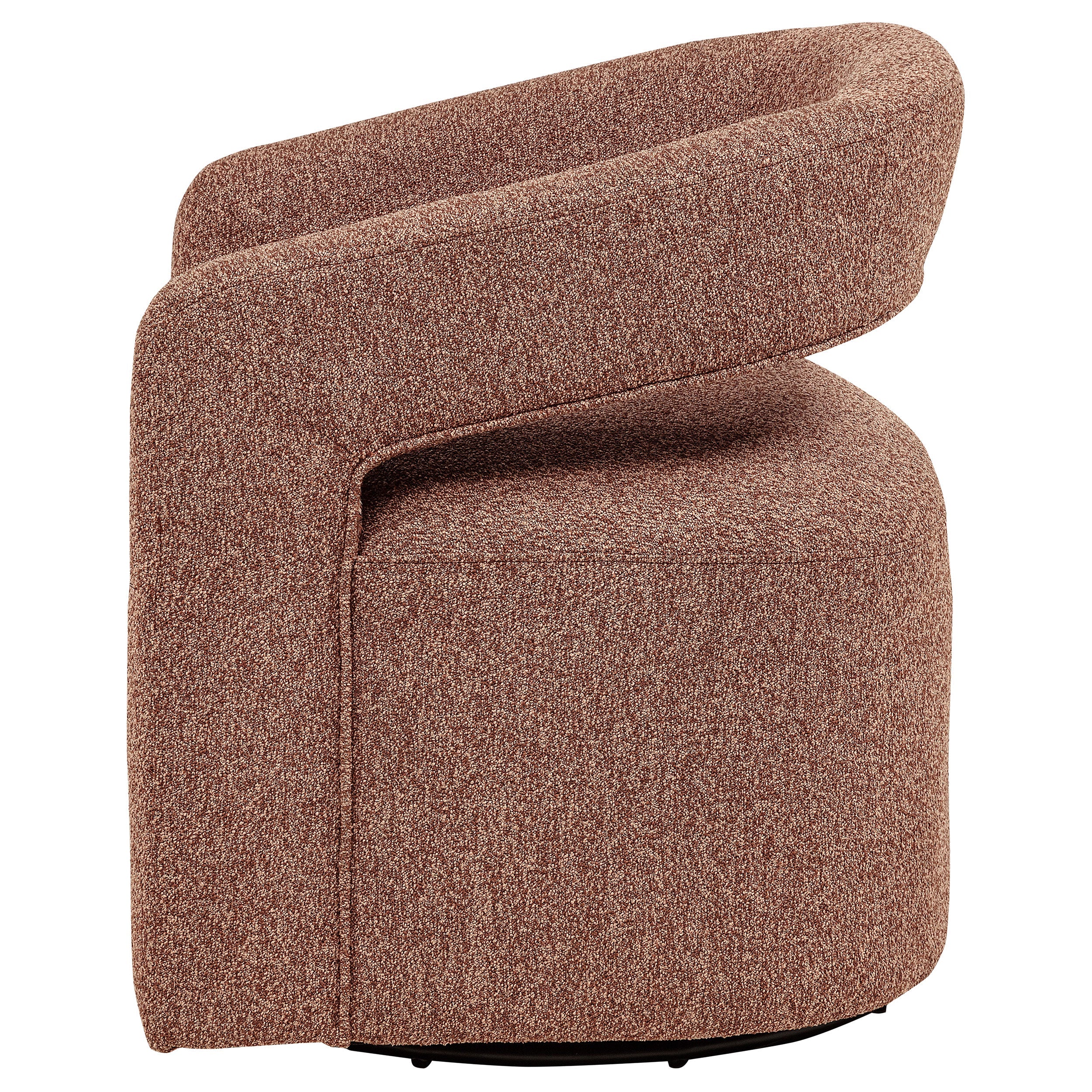 Westhill Boucle Upholstered Swivel Accent Chair Berry-