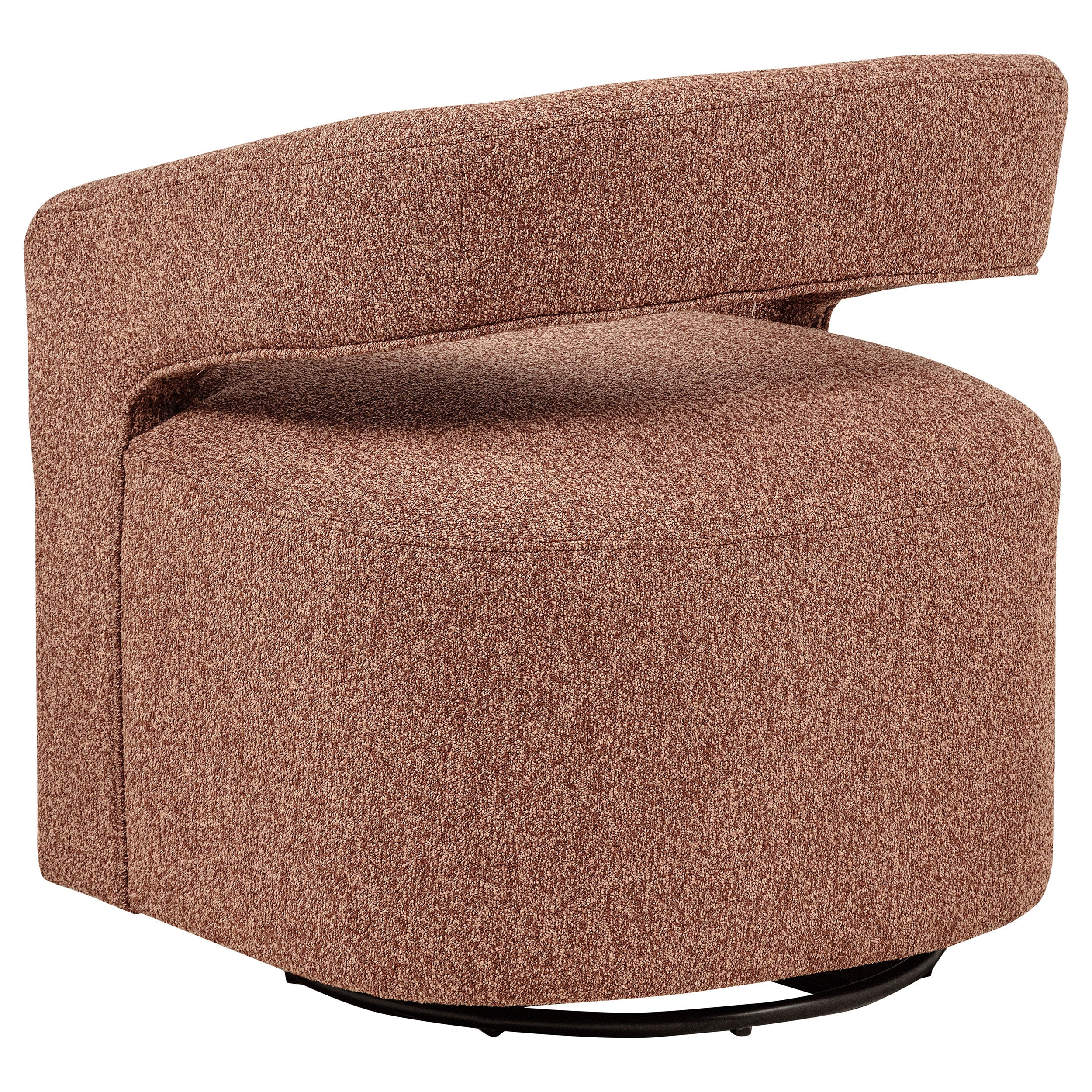 Westhill Boucle Upholstered Swivel Accent Chair Berry-