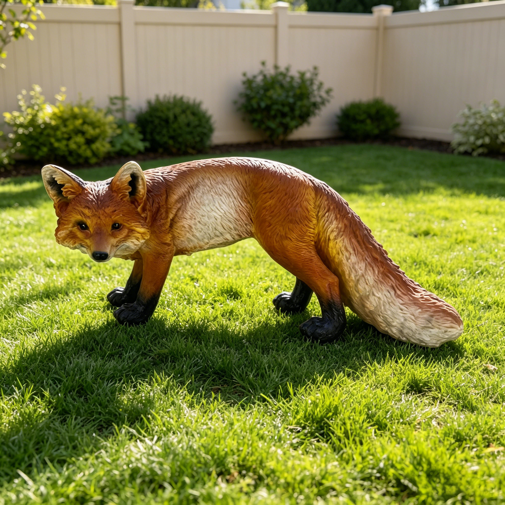 19.69" Long Realistic Fox Statue