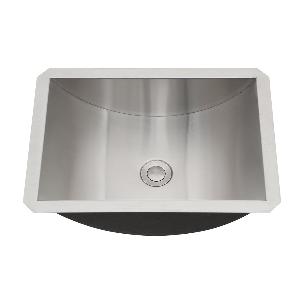 18"x13" Brushed Nickel Stainless Steel Undermount Bathroom Sink