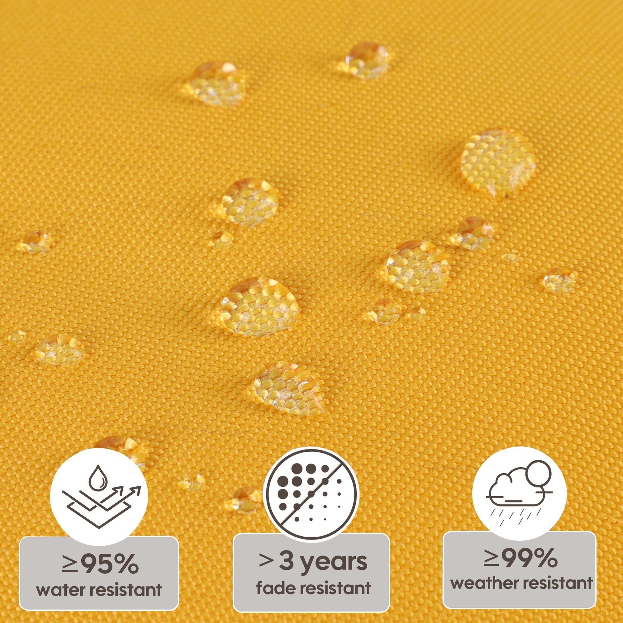2-Piece High Back Patio Chair Cushion Set, Yellow