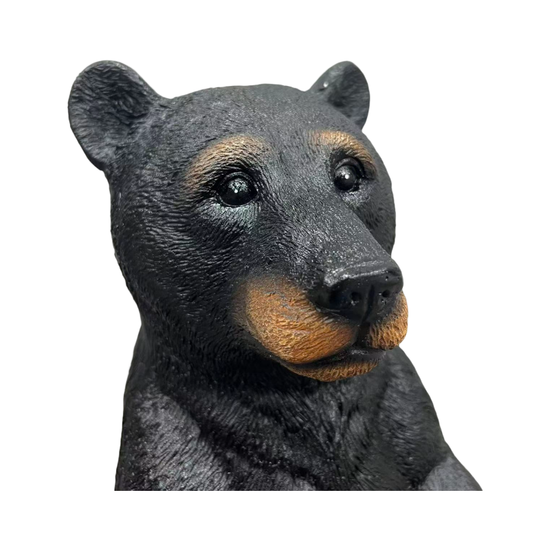 Weather Resistant Resin Standing Black Bear Sculpture