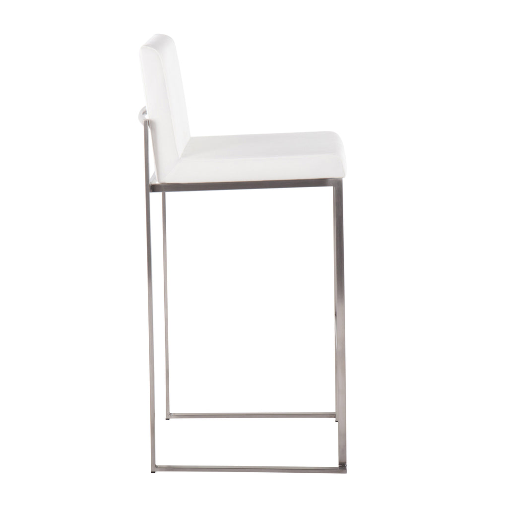 30" Contemporary High Back Barstool Set of Three