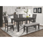 Erskin Dark Upholstered Dining Bench