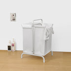 2-Tier Laundry Hamper 110L with Lid and Sorting Cards