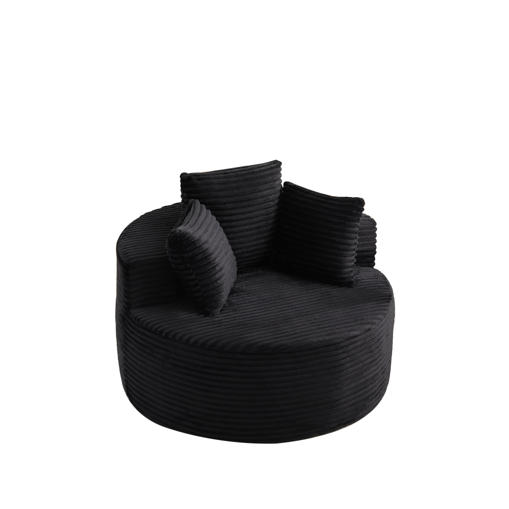 43-Inch Round Corduroy Single Sofa