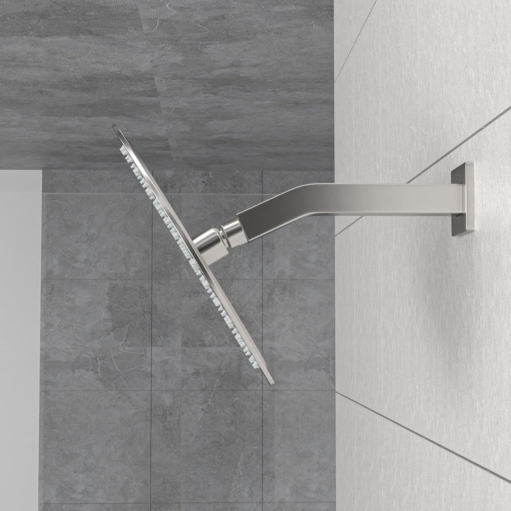Brushed Nickel Shower Arm with Flange