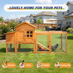 80" Chicken Coop with Nest Box and Removable Tray